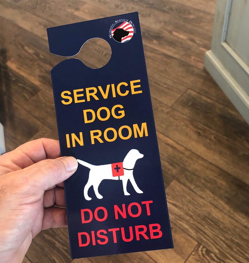 WORKINGSERVICEDOG.COM "Service Dog in Room - Do Not Disturb" - Door-hanger Pack of 5 - Image 5